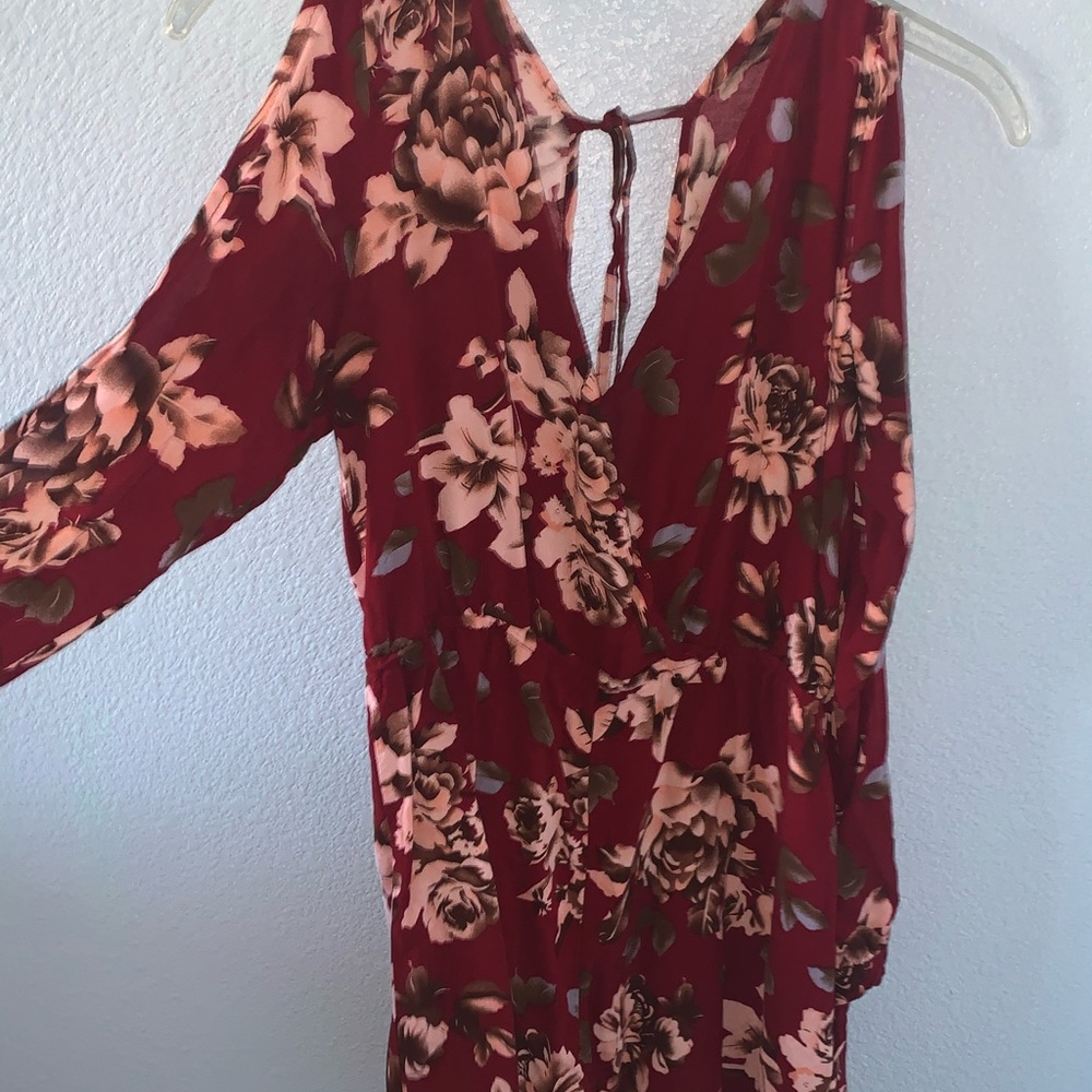 Red Floral Romper